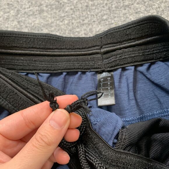 Adidas Shorts Men S Small Navy Black Axis Heathered 2.0 Stretch Workout Running - Picture 6 of 14